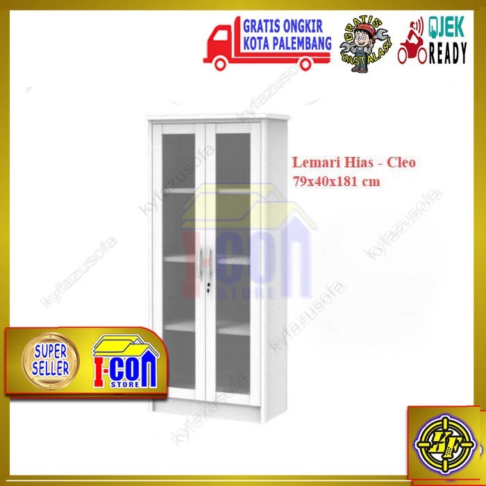 Toppan Lemari Hias LH Cleo Lemari Buku Filling Kabinet Rak Pajangan