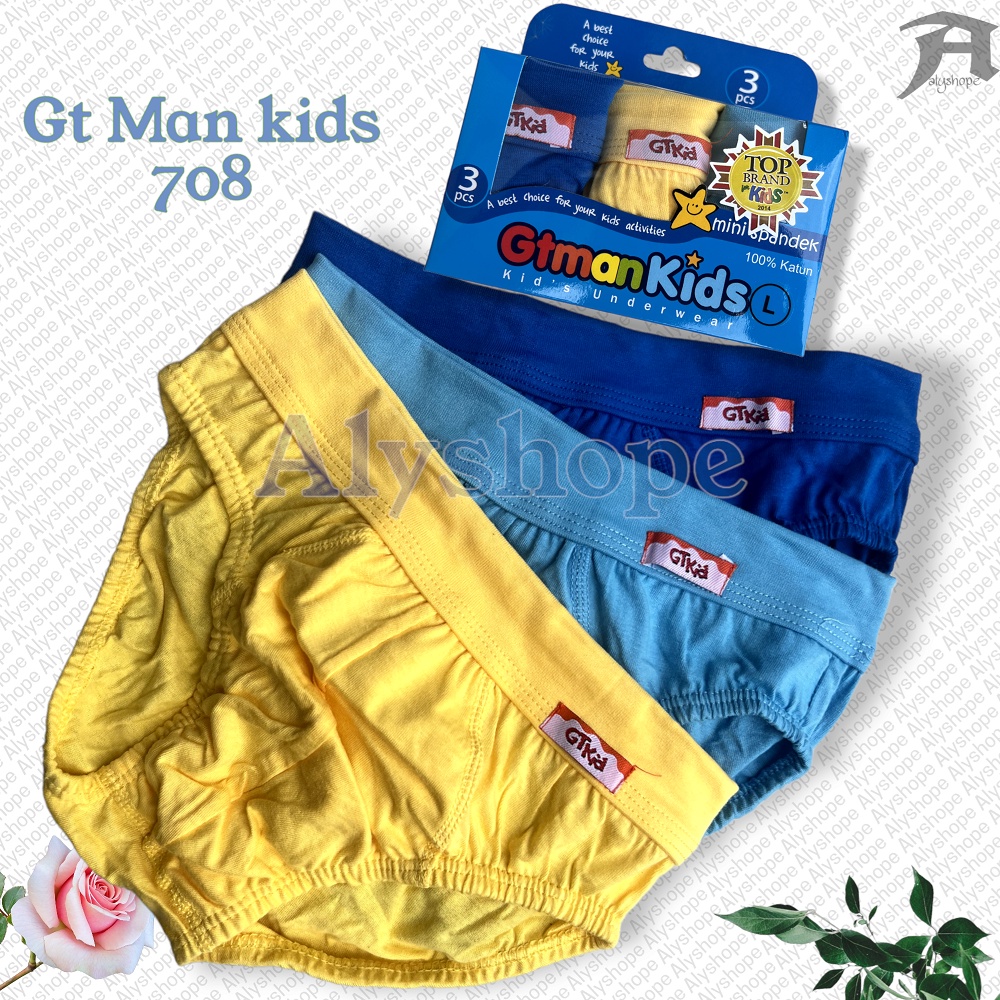 Gt man kids 708 | celana dalam anak laki laki katun | Cd anak gt man dus biru isi 3 pcs