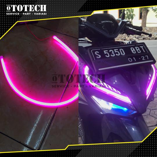 LAMPU ALIS LED FLEXIBLE DAN LENTUR 12V 30CM - 60CM UNGU, BIRU DAN ICE BLUE