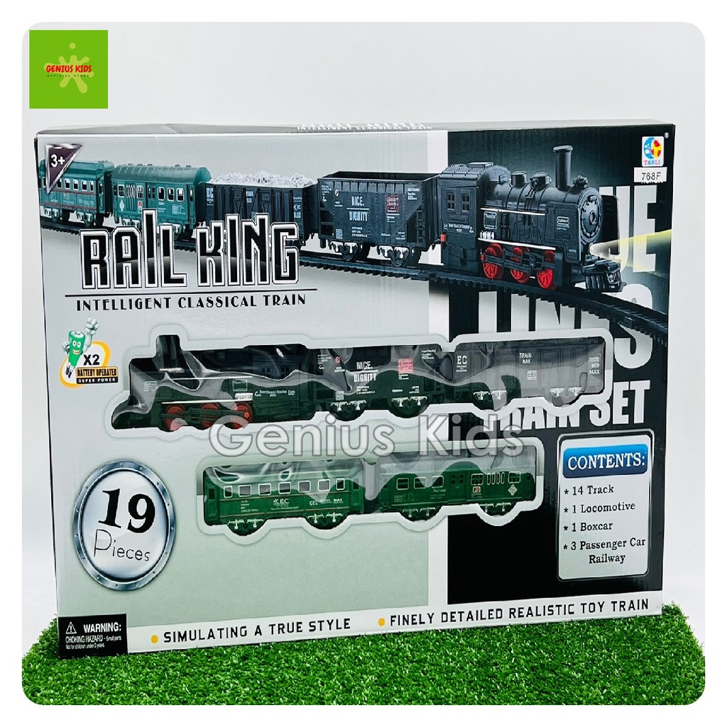 Geniuskids Mainan kereta api rel rail king train set - rail king besar