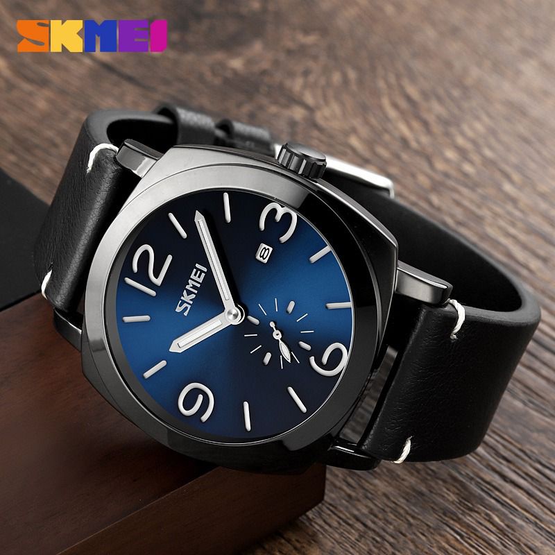 SKMEI 9305 JAM TANGAN PRIA ORIGINAL TAHAN AIR TALI KULIT