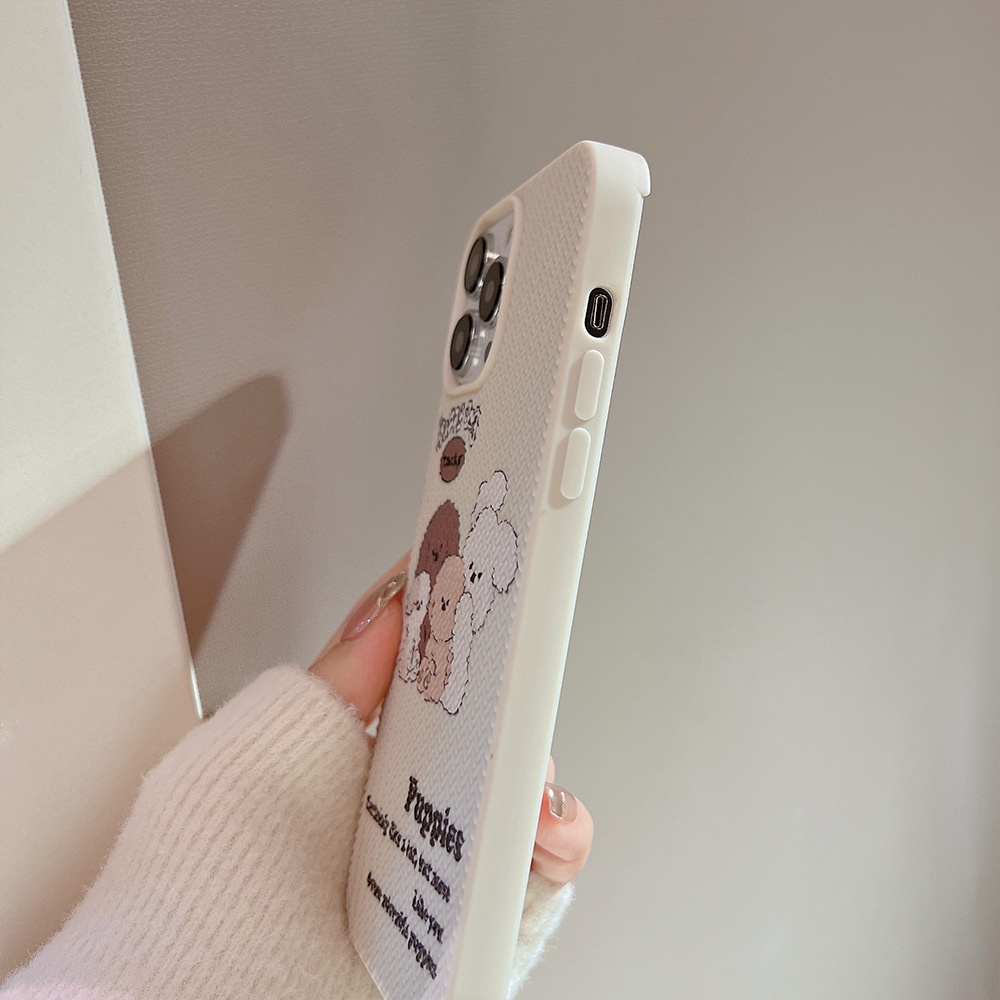 Ins Original Dog Cocok Untuk Iphone14 14pro 14Plus 14prm Iphone13 13pro 13prm iPhone 11 7Plus 8Plus Xr XS 12 Pro Max Empat Sudut Casing Ponsel Tahan Guncangan