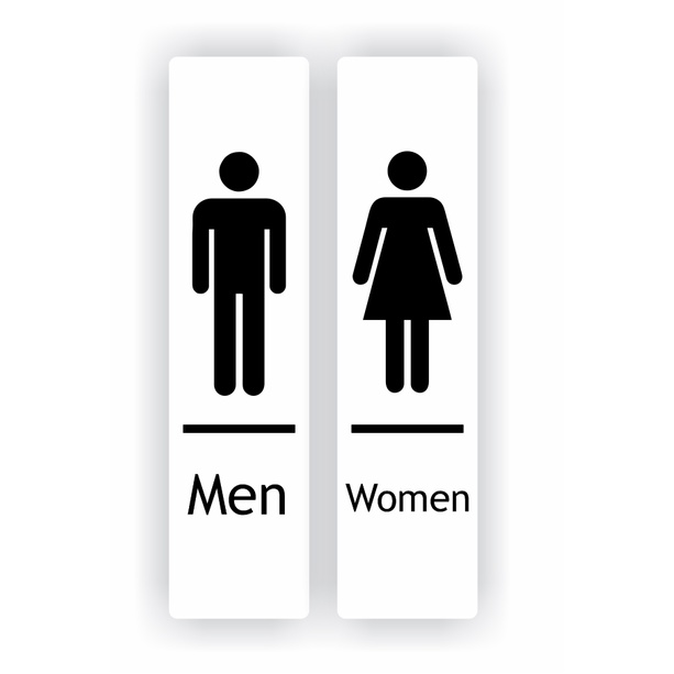 SIGN TOILET MEN WOMEN FOR CAFE OR STORE