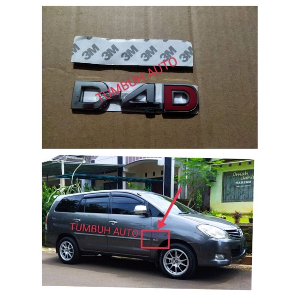 Emblem Logo D4D Toyota Kijang Innova Fortuner