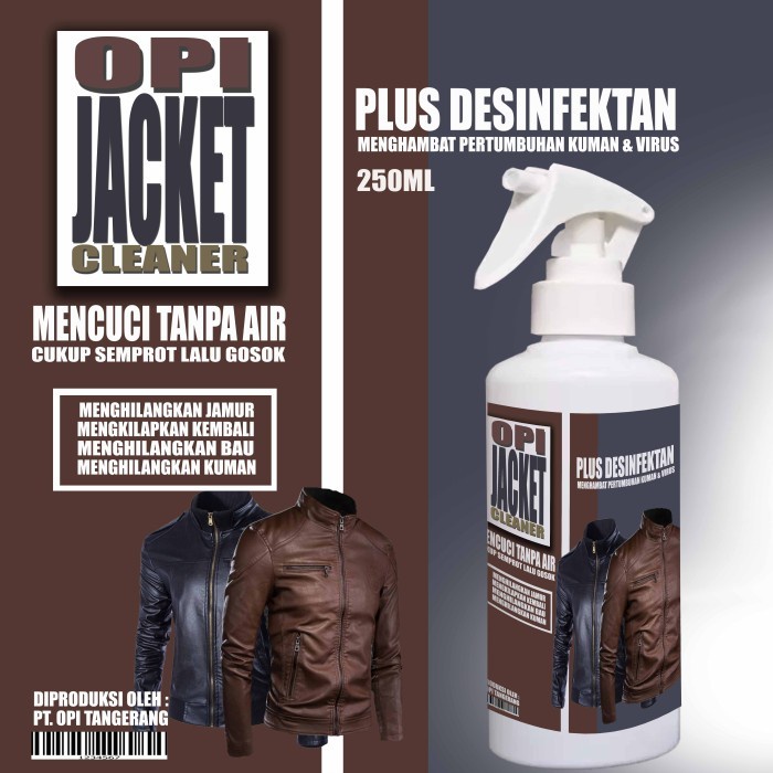 pembersih jaket kulit dari jamur dan kotoran tanpa cuci dan pengkilap