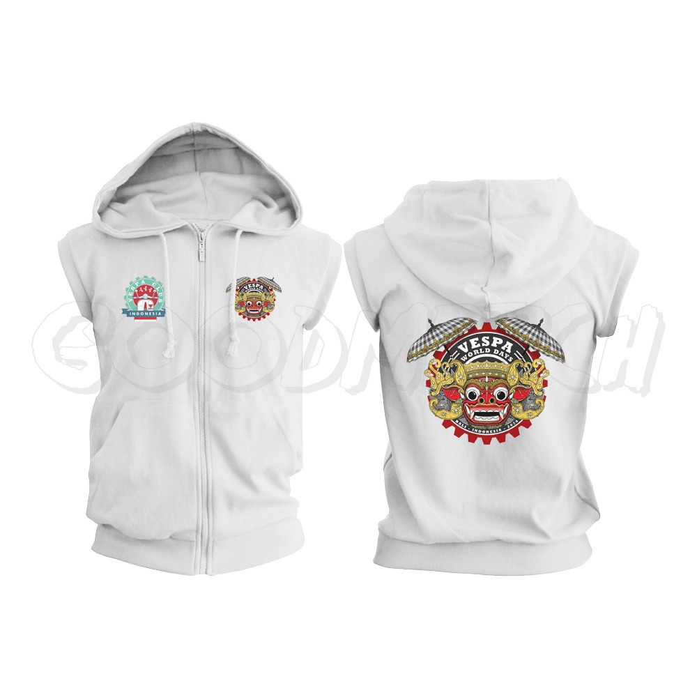 JAKET ROMPI HOODIE VESPA WORLD DAY VWD VESPA CLUB INDONESIA