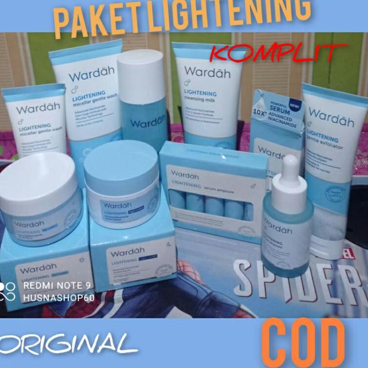 [246] Bisa COD Wardah Lightening Series Lengkap / 1 Paket Wardah Komplit Plus Serum Original  / Pera