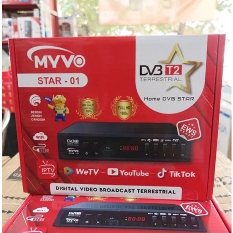 MYVO DVB T2 STAR 01 Set Top Box TV Digital Receiver Partner