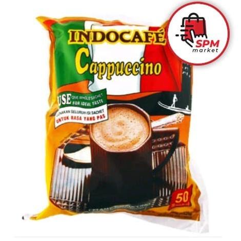 

[BISA COD] Kopi Indocafe Cappucino Sachet 25gr 1 pak isi 50 (grosir murah 5 pak)