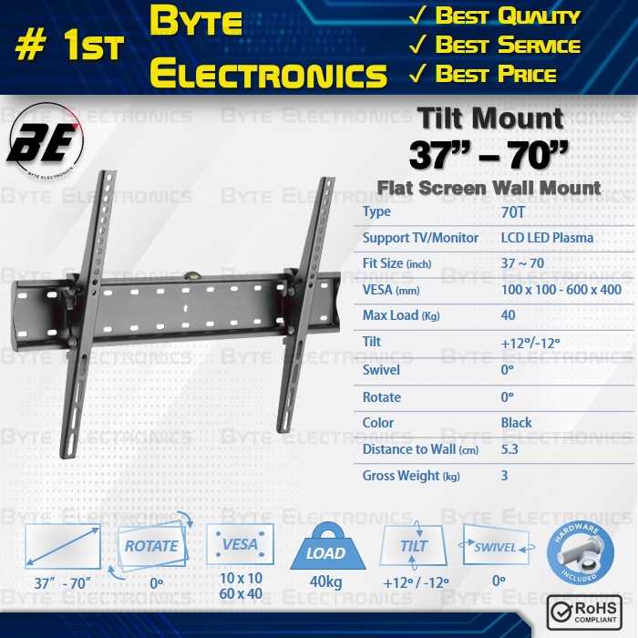 Breket Bracket TV 40 42 43 49 50 55 60 65 70 inch Universal Smart TV LED