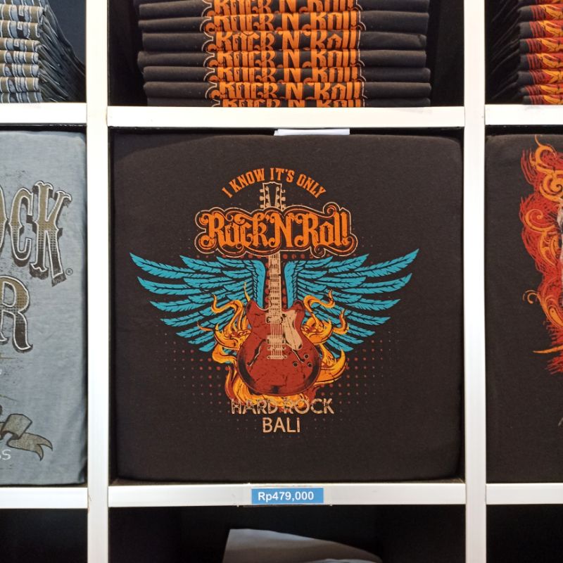 Baju Hard Rock Bali Rock N Roll Guitar