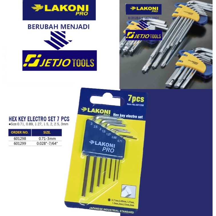 Kunci L set elektro / Hex Key Electro Set 7 pcs LAKONI PRO Pilihan