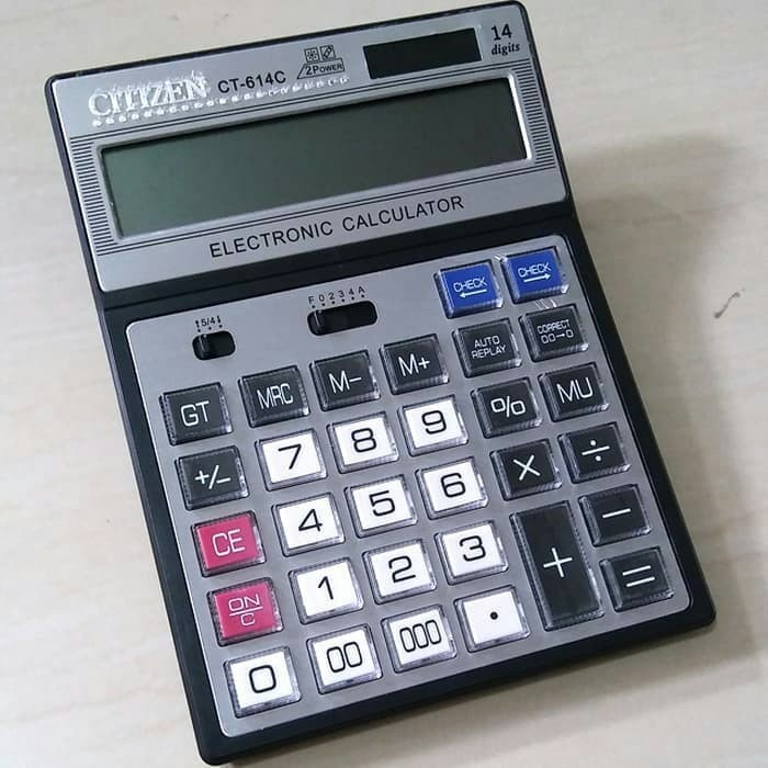 

KALKULATOR CITIZEN CT 614-C TOMBOL BESAR 14 DIGIT #ORIGINAL
