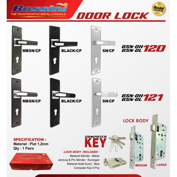 Bossini Handle Pintu Besar 122 Black