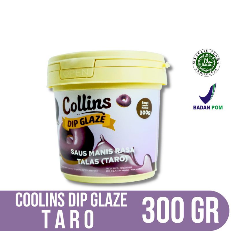 Collins Glaze 300gram Coklat Strawberry Tiramisu Green Tea Milk Taro