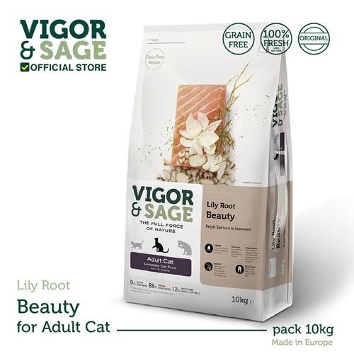 Makanan Kucing Vigor & Sage Adult Lily Root Beauty 10kg Cat Food Adult
