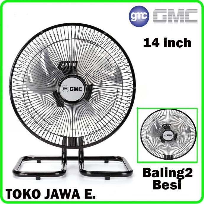 GMC BM-713 Kipas Angin Duduk Tornado Baling2 Besi - 14 inch
