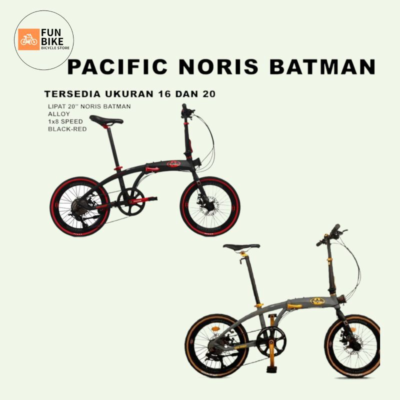 Sepeda Lipat 16 Inch - Pacific Noris Batman