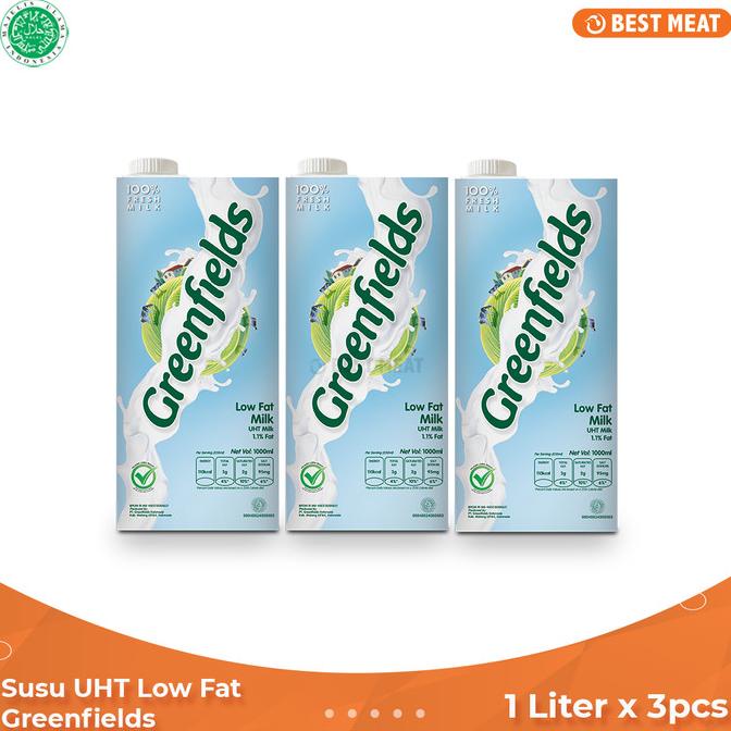 

Bundling Susu Greenfields UHT Low Fat / Rendah Lemak 1000 ml x 3 TERLARIS TERPERCAYA ORIGINAL