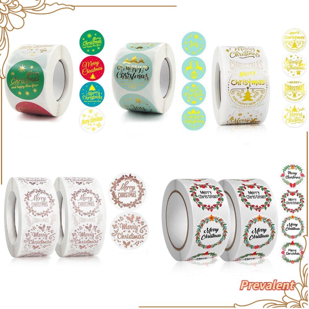 Preva Merry Christmas Stiker Amplop Alat Tulis Baking Stamping Self-adhesive Holiday DIY Decor Dekorasi Natal