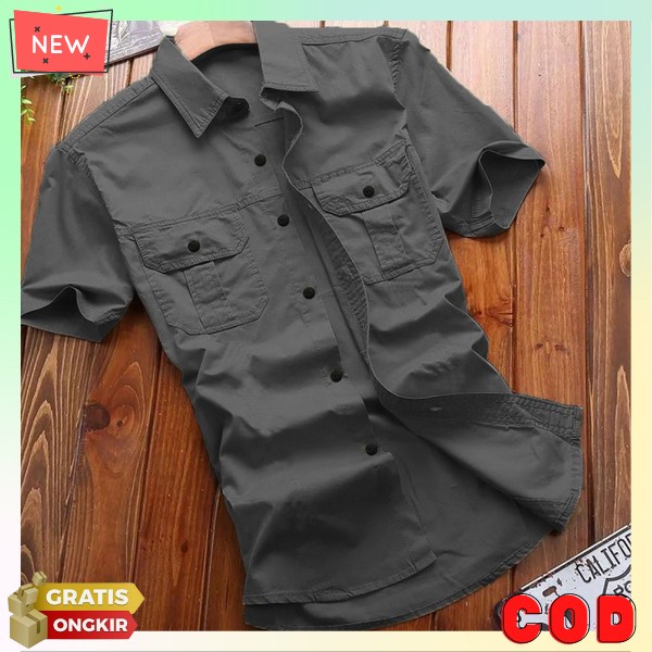 Hem Kmeja Cowok Keren Kemja Fashion Pria Kemejan Laki-Laki Kekinian New Fashion Kemeja Cowok Baj Ken