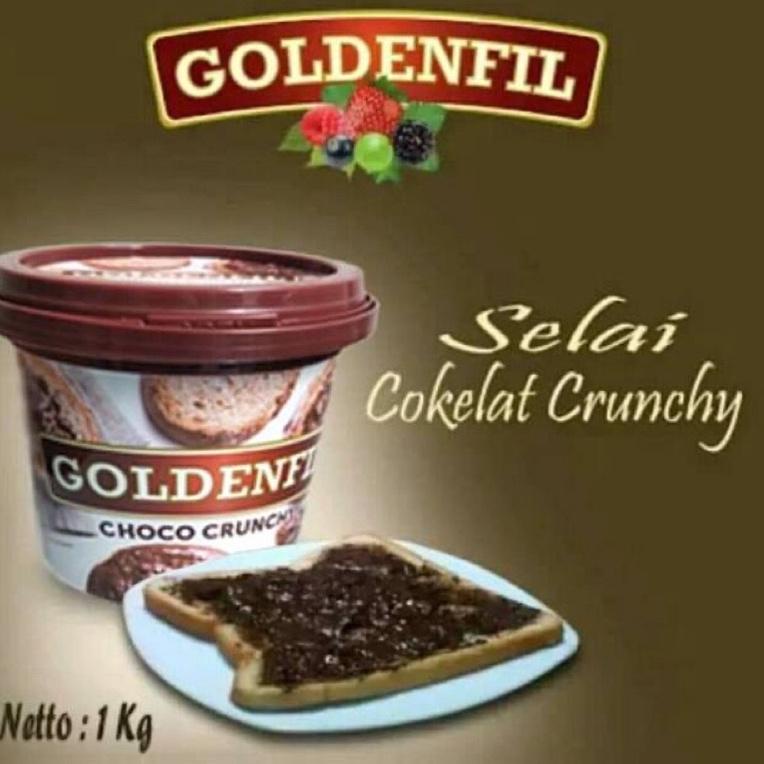 

F⚡ASH Cuci Gudang GOLDENFIL Choco Crunchy 1kg HALAL !!! GRATIS masker 1 pcs .,,.,.,