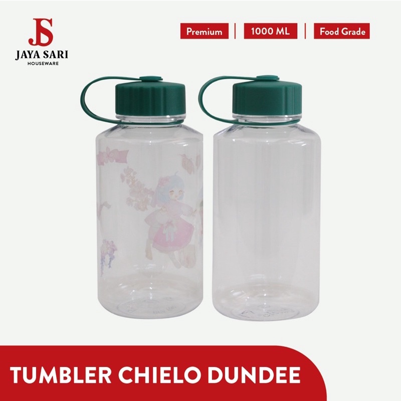 Tumbler Chielo Dundee / Tumbler Botol Minum Plastik Starbuck 1000 ml 1 Liter Dundee Chielo / Tumbler