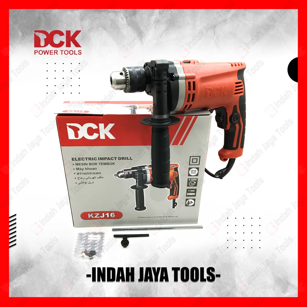 DCK KZJ16 Mesin Bor Beton 16 mm - Impact Drill Besi Kayu Tembok