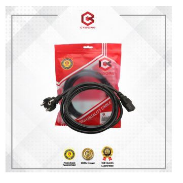 Cable power cord to c13 cyborg 2 meter 3x0.75mm for psu cpu pc monitor rice cooker - Kabel power supply 2m