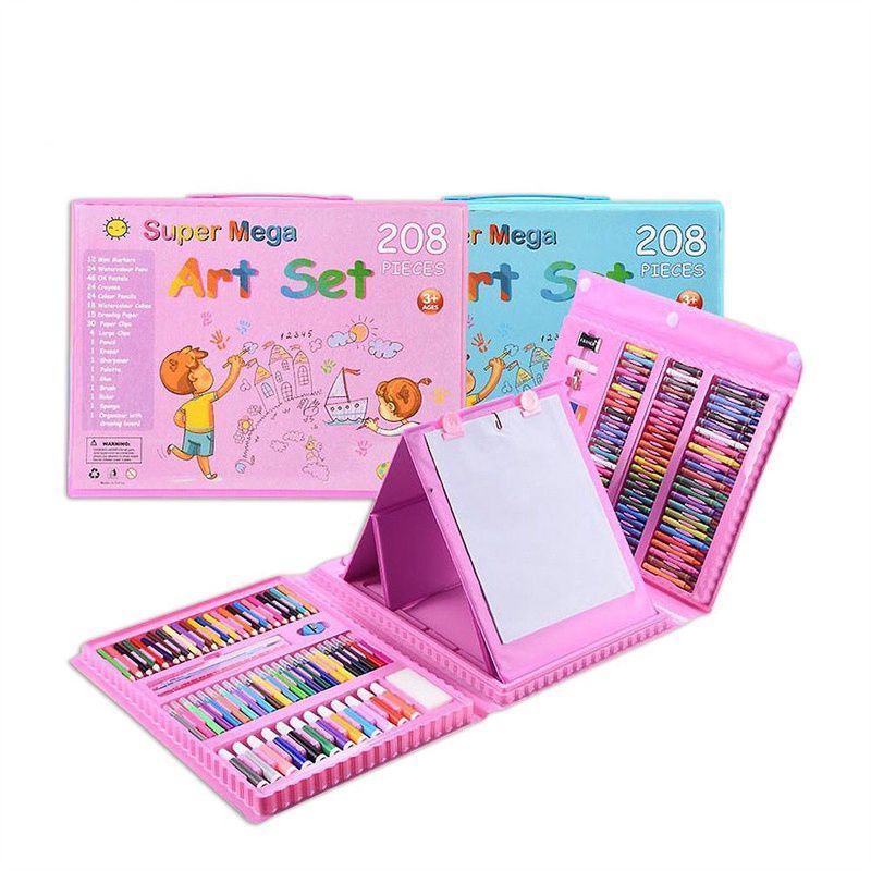 

Set Menggambar Mewarnai Crayon 208Pcs
