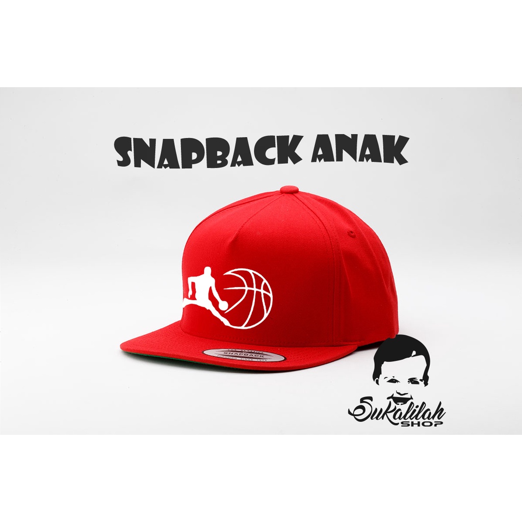 Topi snapback Anak unisex sport basketball running