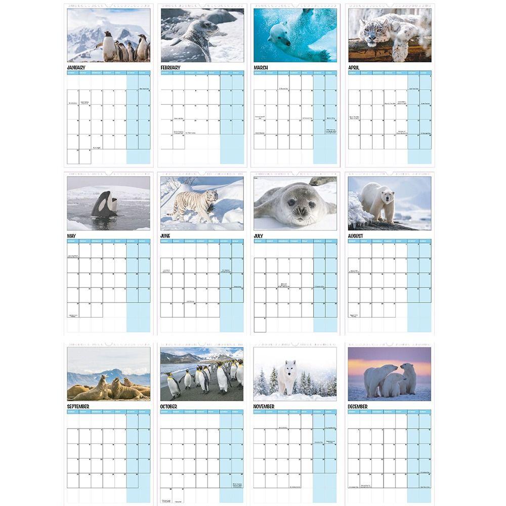 Kalender Dinding Anjing Nanas Kreatif Bulan Untuk Melihat Hadiah Tahun Baru Animal For Art House Decor For Friends Hanging Calendar