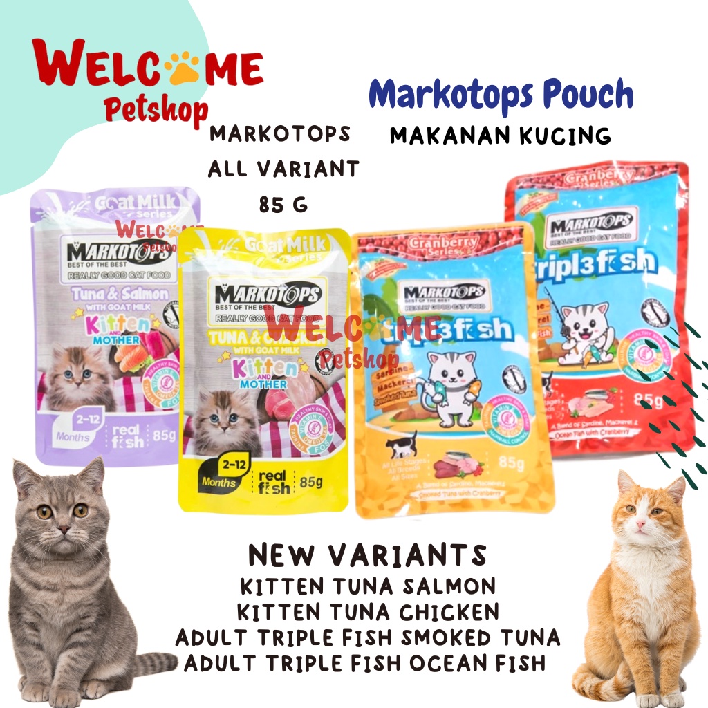 Markotops Pouch 85g Makanan Kucing Wet Food Cat Wangi Enak All Varian