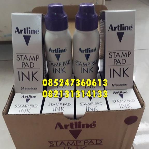 

Terlaris Tinta stempel stamp pad ink Artline 50ml warna ungu Termurah