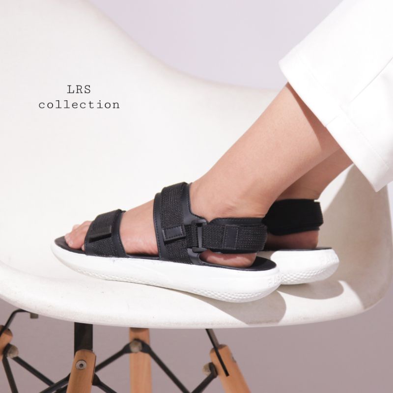 [ CLASS SLIPPERS BRAND  LOKAL] LRS COLLECTION  MIMI  - HITAM PREMIUM