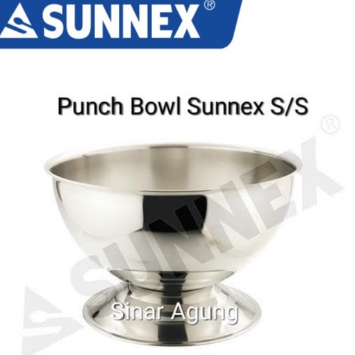 PUNCH BOWL FRUIT SALAD SUNNEX STAINLESS STEEL 13,5 LITER