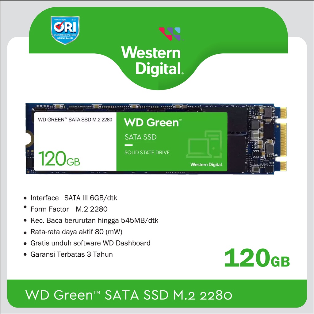 SSD WD Green 120GB M.2 2280 SATA3