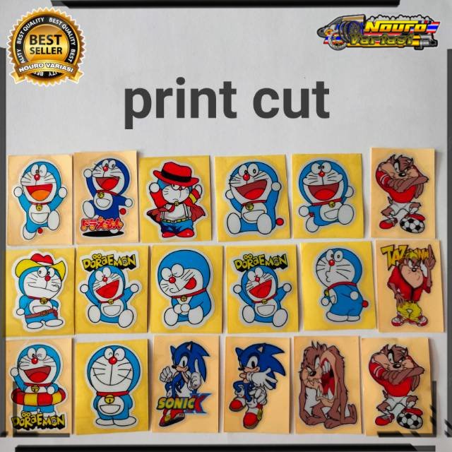 COD Stiker print cutting Doraemon Sonic taz mania taz-mania keropi kualitas mantap