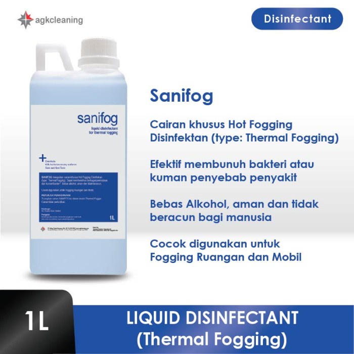 Disinfektan Liquid Cairan Disinfektan Hot Fogging Liquid 1L