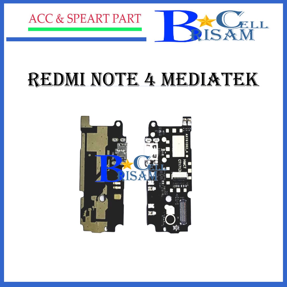 Original Papan Connector Cas + MIC Xiaomi Redmi Note 4 Mediatek MTK - Konektor Soket Lebar Kaki pin 