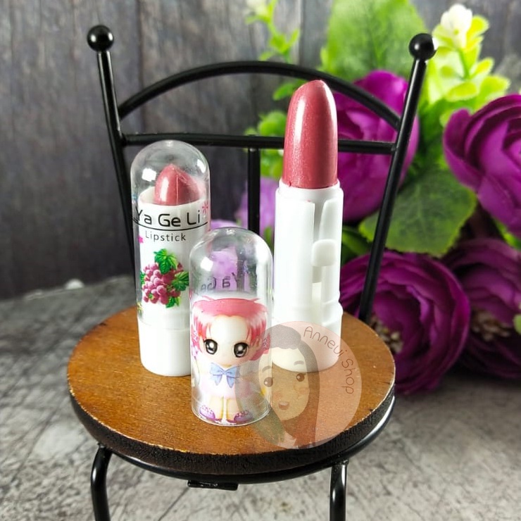 Mini Lipstick Ya Ge Li Mainan Anak Aroma Buah Rasa Fruits Flavour Warna Cantik for Girls Kids Murah Termurah Pewarna Bibir