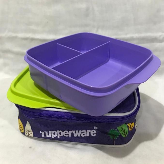 Tupperware Lolly Tup hijau UNGU Free tas rantang makan anak