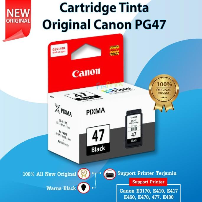 Promo Catridge Tinta Canon PG47 PG 47 Printer E400 E410 470 E480 E4270 E3170