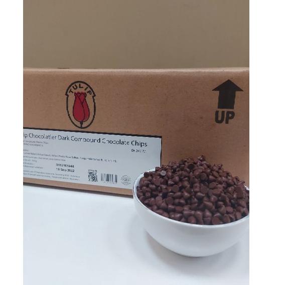 

[KODE PRODUK 8IH10070] CHIP tulip 1 kg. dark coklat CHIP Halal jamin Ready