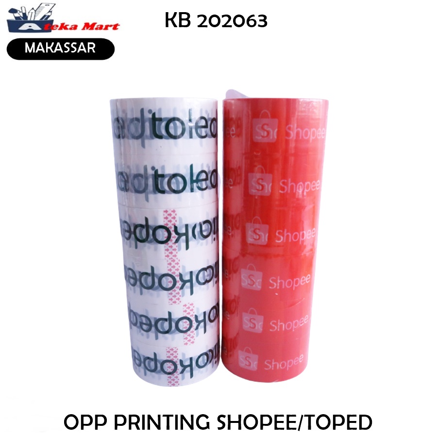

[SLOP/6ROLL] PLAKBAN / OPP SHOPEE/ISOLASI/OPP PRINTING TAPE