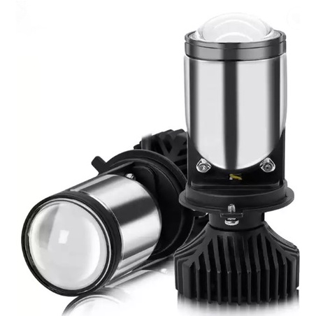 Lampu LED mobil Headlamp depan utama projektor Y6 H4/HS1 warna putih 50 Watt 1SET 2PCS SEPASANG BB1226