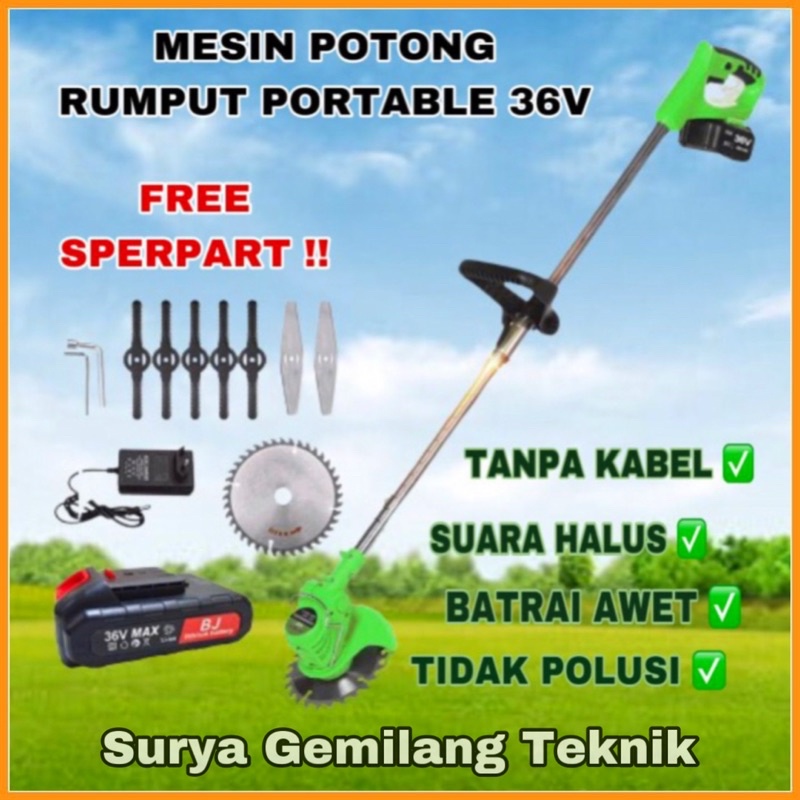 48V Mesin potong rumput batrai Mesin pemotong rumput listrik pemotong rumput elektrik mesin pemotong