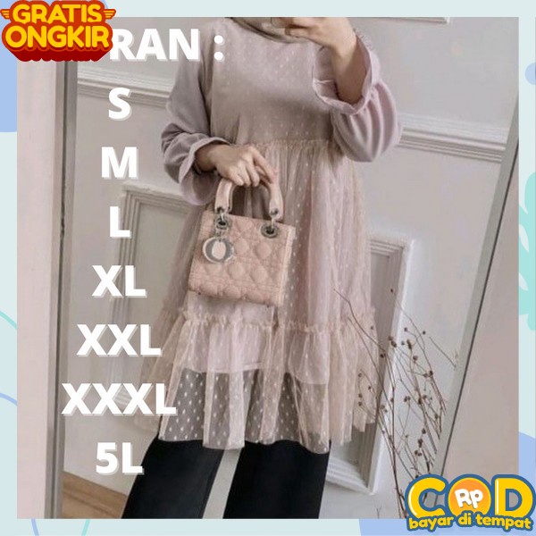 Tunic Cewek Elegan Tuniq Perempuan Dewasa Long Tunik Wanita Korean Style Long Dress Tunika Wnita Pol