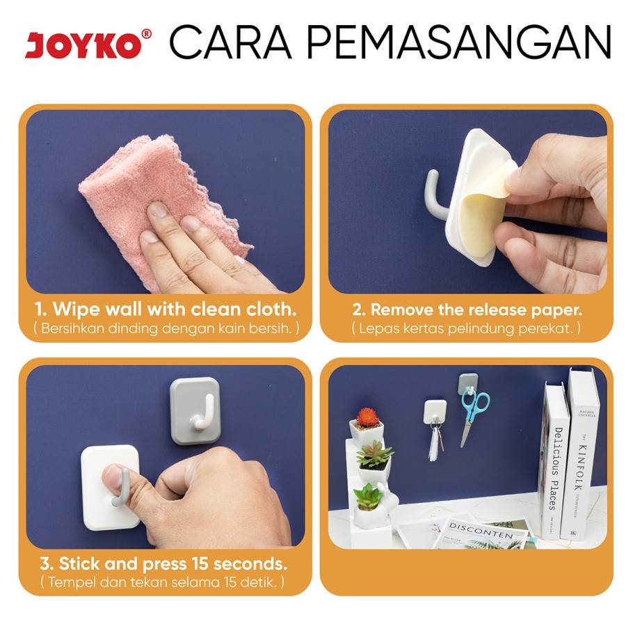 Gantungan Adhesive Hook / Gantungan Perekat Joyko ADHK - 3060