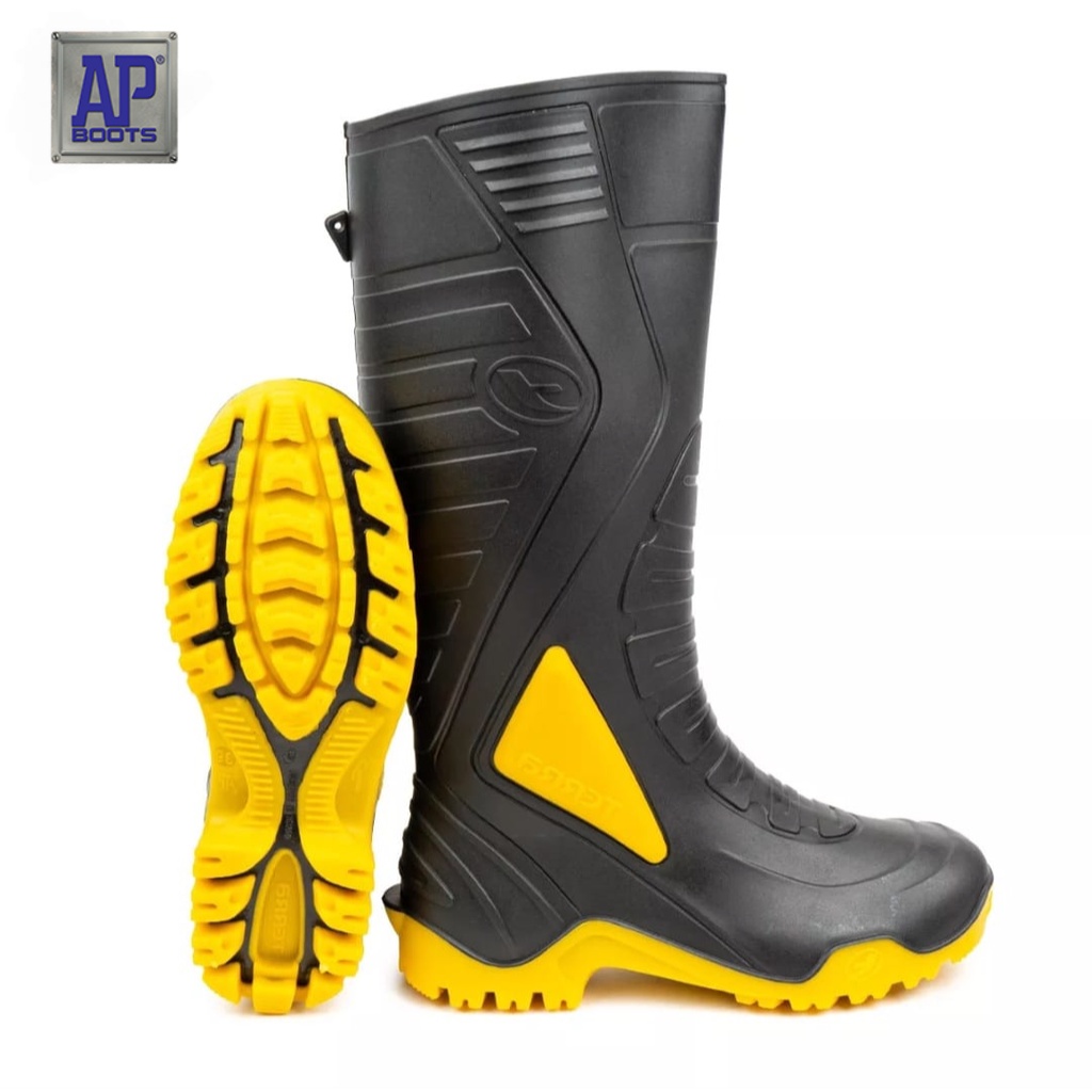 SEPATU AP BOOTS TERRA 3 - AP BOOTS TERRA 3 WARNA HITAM KUNING - SEPATU BOOT AIR TERRA 3 SIZE 39-42 - SEPATU AP BOOTS PANJANG TERRA 3 - FANZ STORE